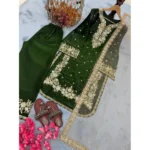 PID-66494-Women-s-Silk-Embroidered-3-4th-Sleeve-Round-Kurti-With-Palazzo-and-Dupatta-Set-Dark-Gree-1000x1000-4.webp