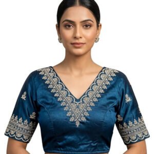 PID-67981-Women-s-Satin-Embroidered-Half-sleeve-V-Neck-Padded-Readymade-Blouse-Teal-Size-38-Sel-1.jpg