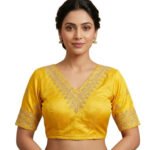 PID-67983-Women-s-Satin-Embroidered-Half-sleeve-V-Neck-Padded-Readymade-Blouse-Yellow-Size-38-S-1.jpg