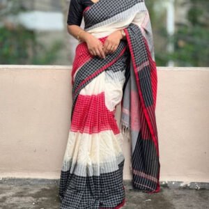 PID-68085-Women-s-Linen-Checkered-Saree-With-Unstitched-Blouse-5-5-Mtr-Wine-1.jpg